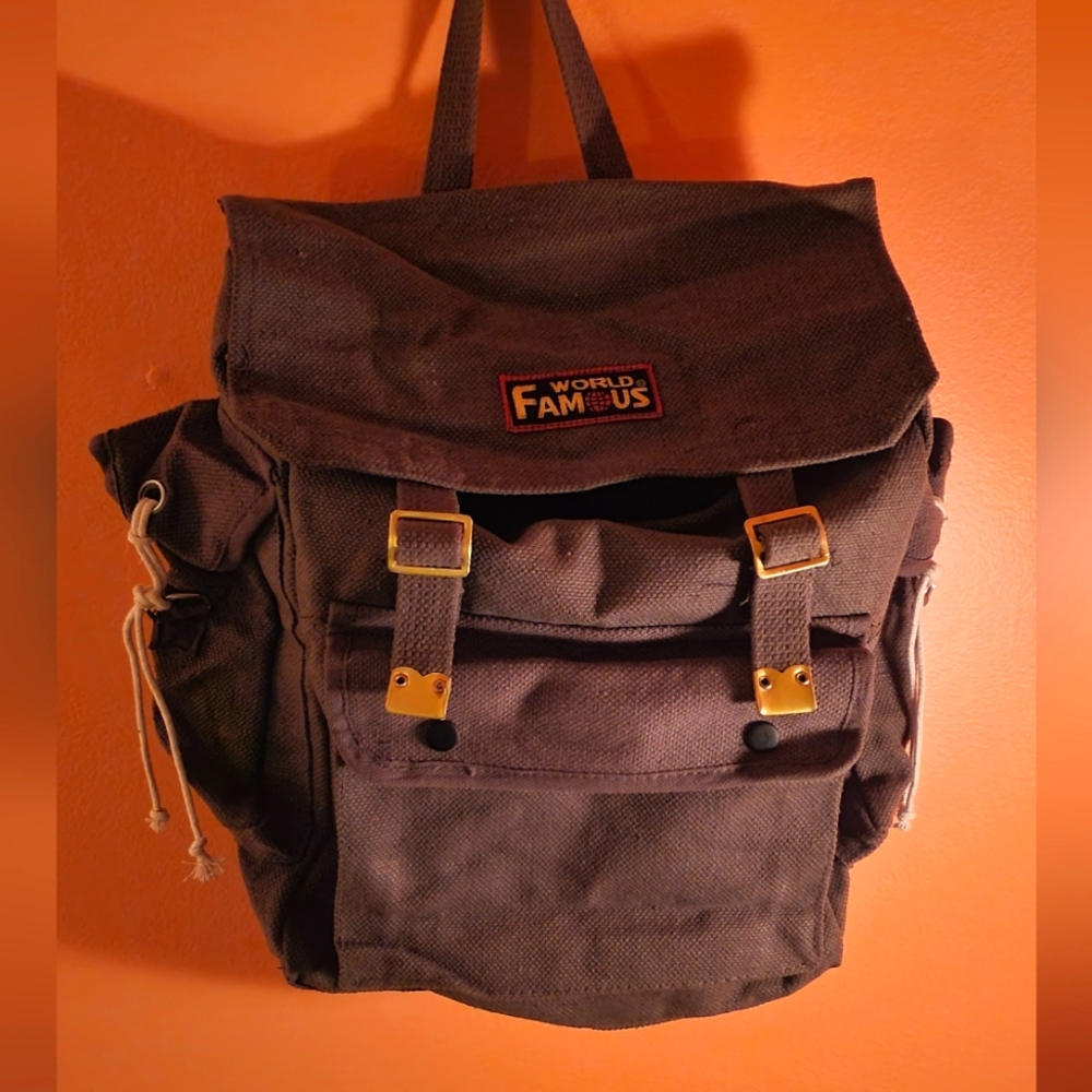 World Famous Canvas Knapsack